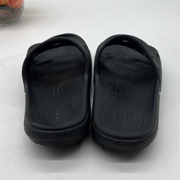 Crocs Black Slide Sandals Size 10 W/8 M. CR2804D - Picture 4 of 8